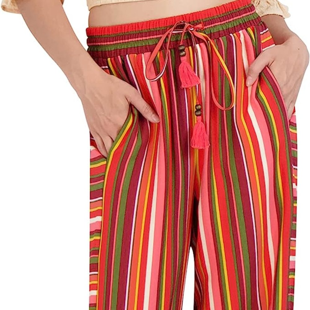 BCBGeneration Striped Pull-On Pants NWOT